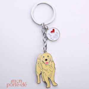 Porte-clé chien Golden Retriever, accessoire tendance