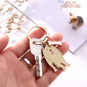 Porte-clé en forme de chien Golden Retriever