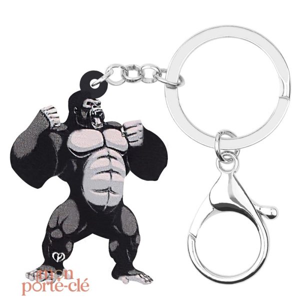 Porte-clé gorille élégant et amusant en accessoire singe