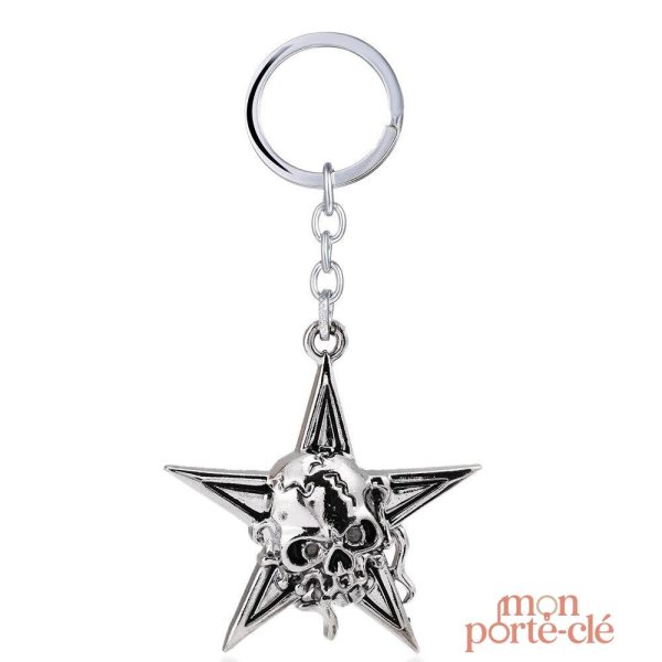 Élégant porte-clé crâne gothique