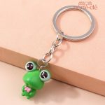 Porte-clé grenouille mignon en forme d'animal