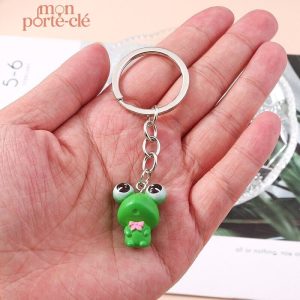 Porte-clé animal grenouille coloré pour vos clés
