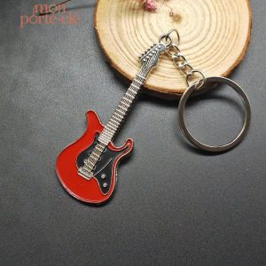 Porte-clé original en forme de guitare pour musiciens