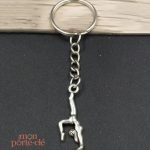 Porte-clé gymnastique en métal pour les passionnés de sport