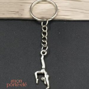Porte-clé gymnastique en métal pour les passionnés de sport