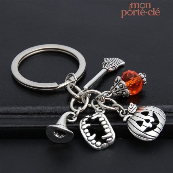 Porte-clé original avec motif Halloween amusant et unique