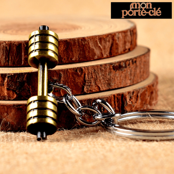 Porte-clé haltère, cadeau pour amateurs de fitness