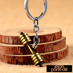 Porte-clé original en forme de haltère