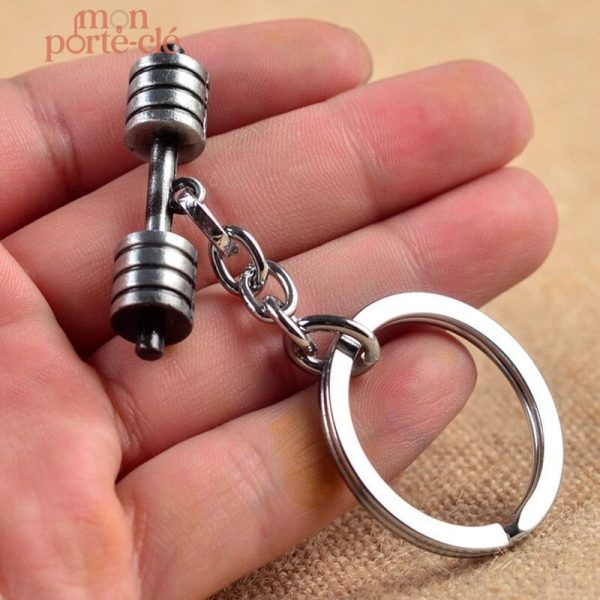 Porte-clé haltère, accessoire tendance pour clés