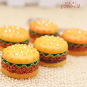 Porte-clé hamburger coloré et ludique