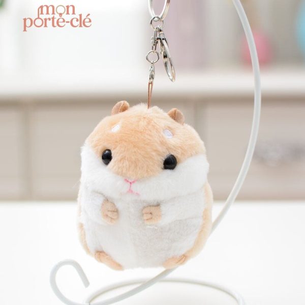 Porte-clé hamster en peluche douce et mignonne