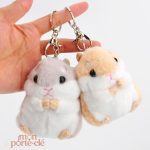Porte-clé peluche hamster amusant pour les amateurs d'animaux