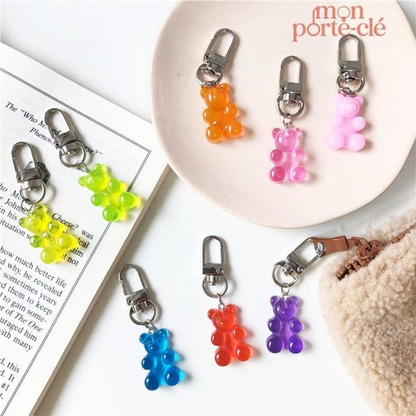 Porte-clé Haribo Ours en peluche coloré