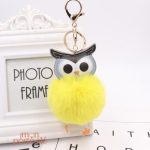 Porte-clé chouette en peluche colorée et amusante