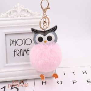 Porte-clé peluche hibou, cadeau original et ludique