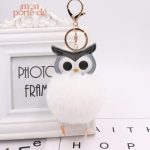 Porte-clé mignon hibou en peluche, parfait pour tous