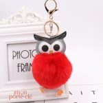 Accessoire de poche : porte-clé hibou en peluche