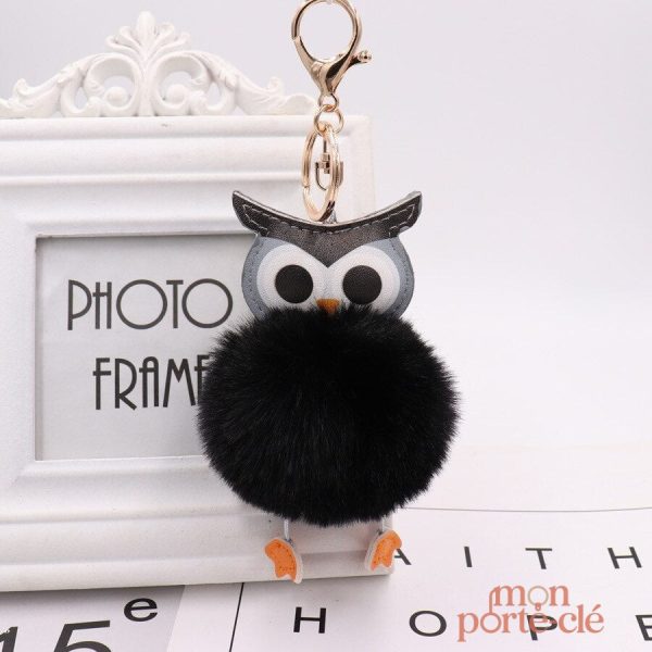 Porte-clé chouette, peluche adorable à accrocher partout