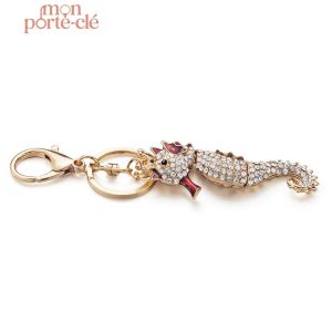 Porte-clé hippocampe élégant pour les passionnés d'animaux