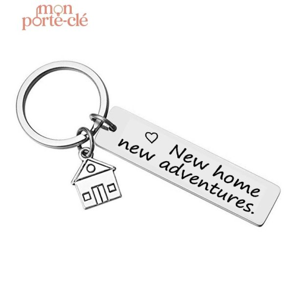 Porte-clé décoratif pour maison, idéal comme cadeau d'emménagement