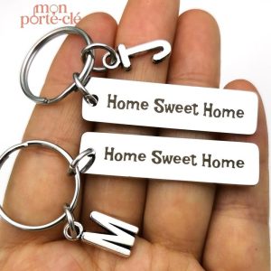 Porte-clé Maison Home Sweet Home en bois décoratif