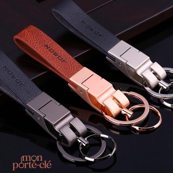 Accessoire en cuir pour homme, porte-clé de luxe