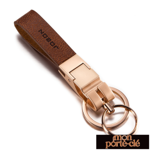 Porte-clé en cuir de qualité pour homme