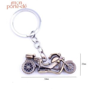 Porte-clé design rustique pour passionnés de moto
