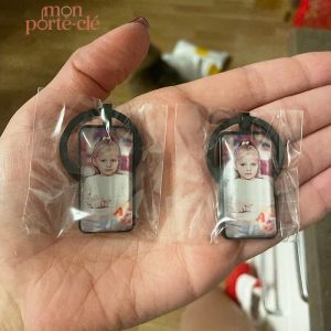 Porte-clé photo homme, accessoire idéal et unique