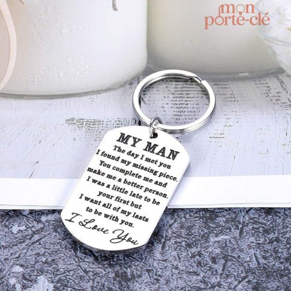 Porte-clé homme, design unique pour la Saint Valentin