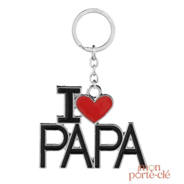 Porte-clé I Love Papa pour célébrer la Fête des Pères
