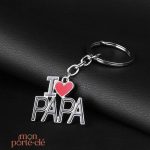 Porte-clé fête des Pères avec message I Love Papa