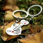 Porte-clé I Love You pour couple romantique