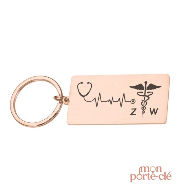 Porte-Clé Infirmière avec Gravure Personnalisée