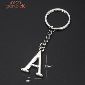 Porte-Clé Personnalisé avec Initiale