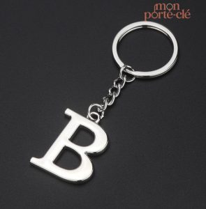 Porte-Clé Initiale en métal