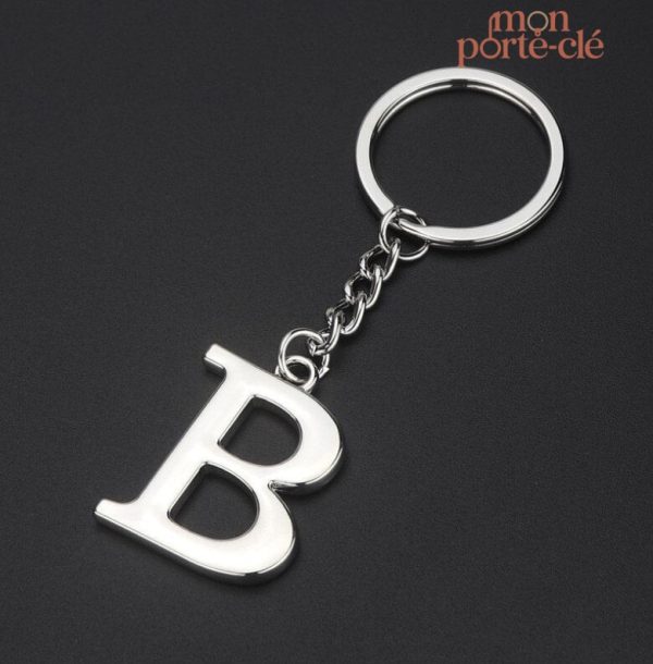Porte-Clé Initiale en métal