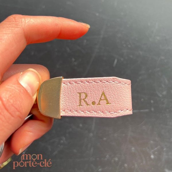 Porte-Clé Initiale Cuir pour Homme et Femme