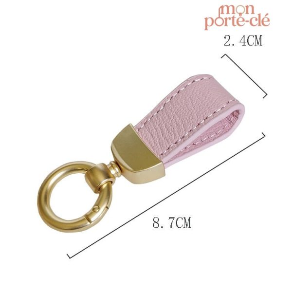 Porte-Clé en Cuir avec Initiale Stylée