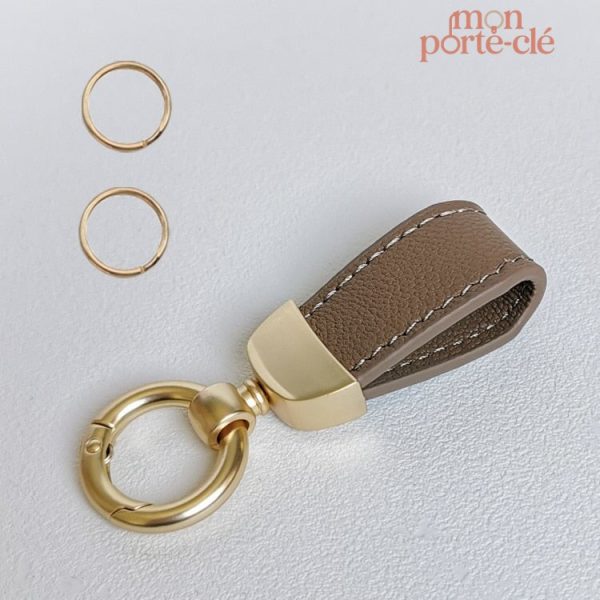 Accessoire en Cuir Porte-Clé Initiale