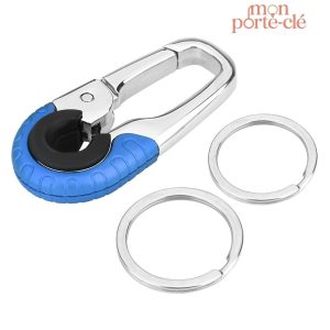Porte-clé en acier pour homme, design moderne