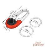 Porte-clé élégant pour homme, finition en acier