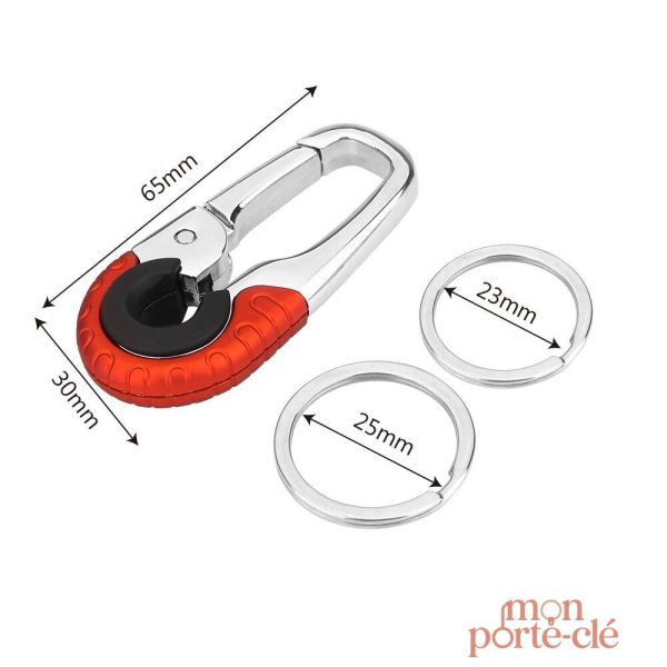 Porte-clé élégant pour homme, finition en acier