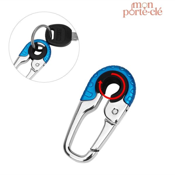Porte-clé en acier, style contemporain pour homme