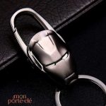 Porte-clé en acier design Iron Man pour homme