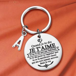 Porte-clé en forme de cœur "Je T'Aime