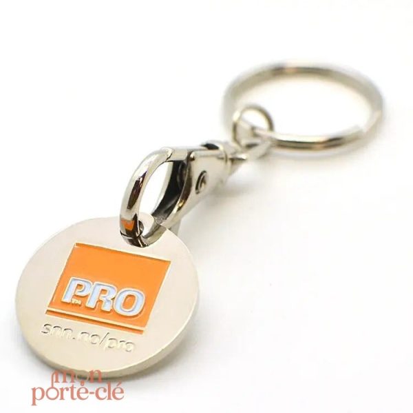Porte-Clé design avec jeton de caddie, accessoire pro