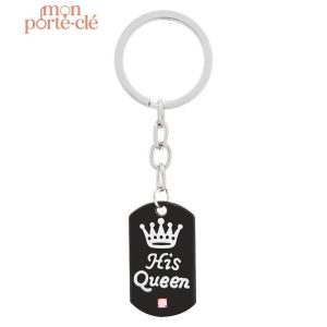 Porte-clé couple avec inscription King et Queen