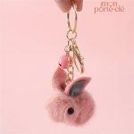 Porte-clé fourrure lapin, style original