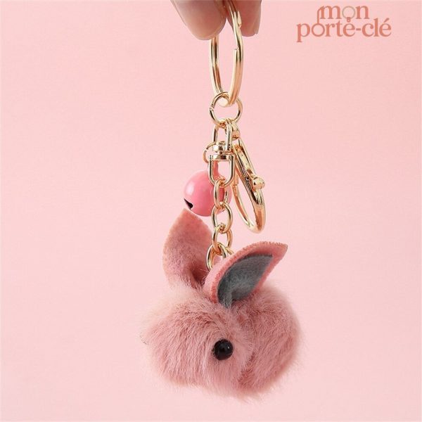 Porte-clé fourrure lapin, style original